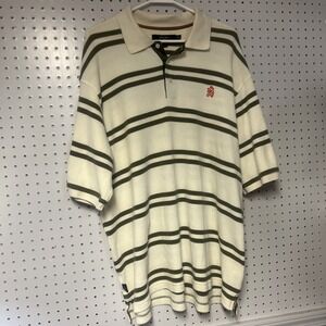 VTG Y2K 2XL Embroidered Sean John‎ Striped Short Sleeve Polo